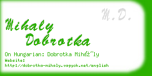 mihaly dobrotka business card